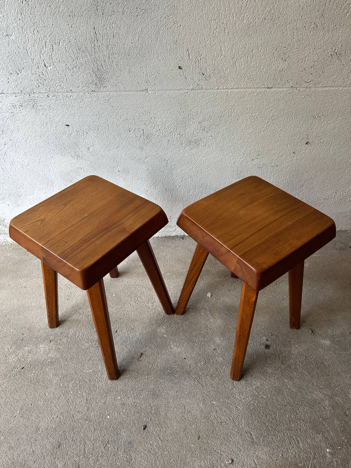 2 S01 stools by Pierre Chapo, 1970