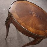 Louis XV style gueridon side table in marquetry