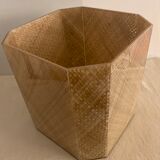 Cache pot Christian Dior en rotin et altuglas