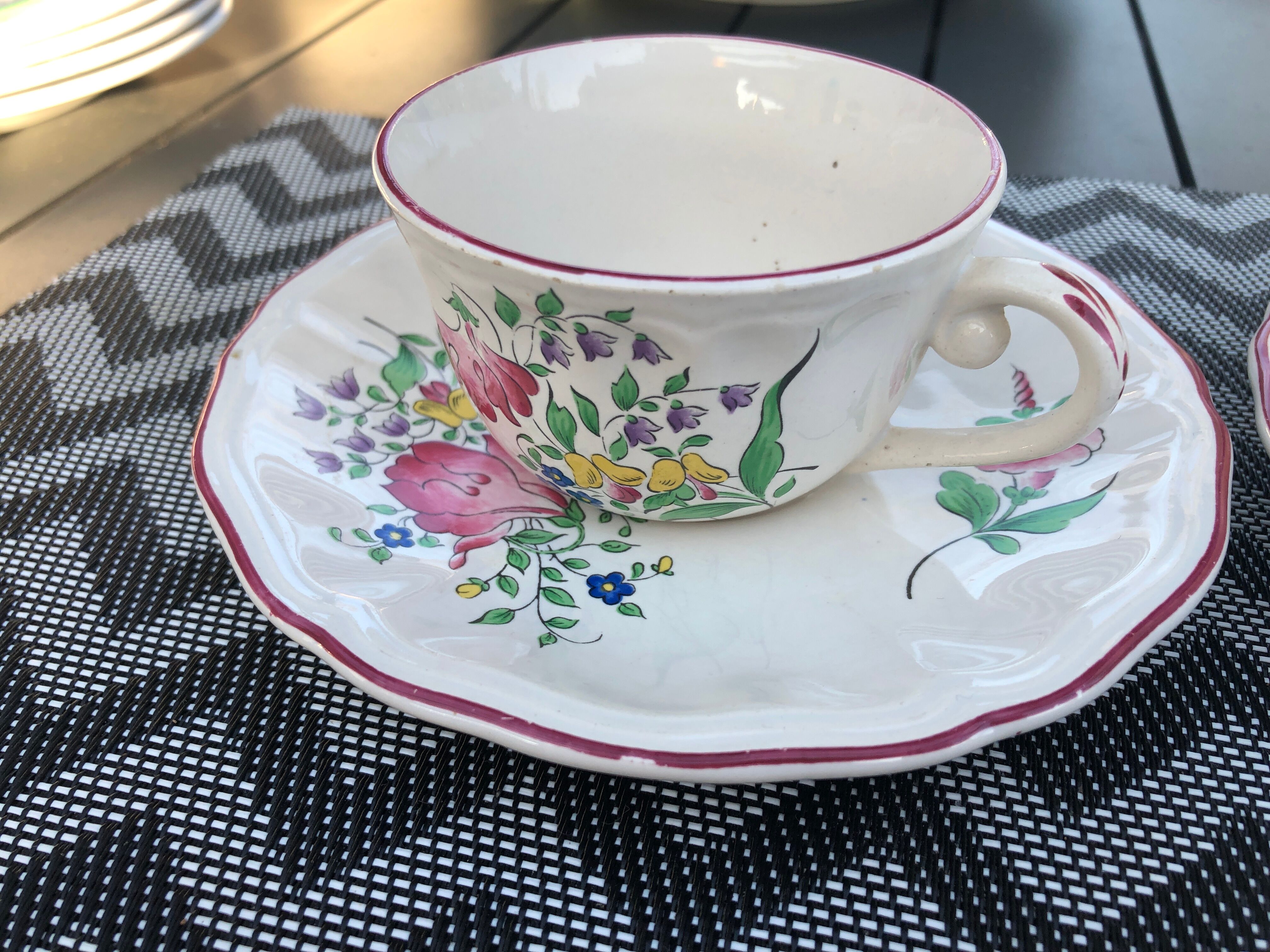 Cup with saucer Luneville