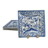 Assiettes carrées azulejos portugais