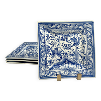 Square Portuguese azulejo plates