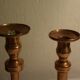 2 old copper candlestick brass candlesticks