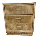 Vintage bamboo bedside table