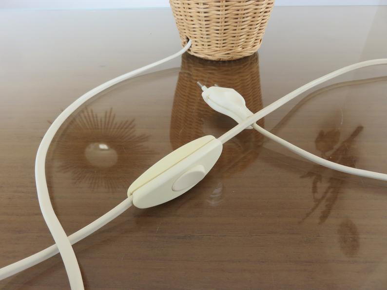 Lamp in rattan 60 70 years