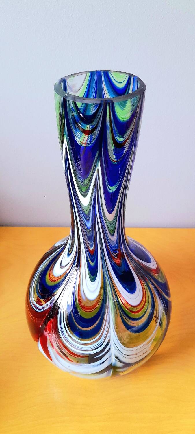 Murano blown glass vase 1970