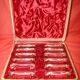 set of 12 silver-plated knife rests from the early 20th century with case
