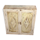 Art Deco wall cabinet in ancient Burmese teak