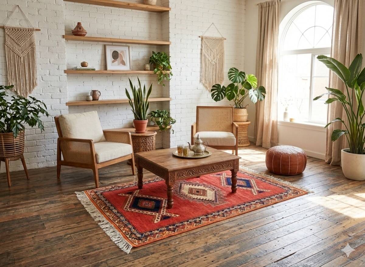 Moroccan Carpet (Taznakht), Middle Atlas: 150x250 cm "Galerie Sardje"