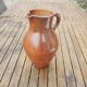 Old Large Jug in Brown Glazed Stoneware H 29 cm