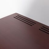 Vintage bar cabinet with brass markings