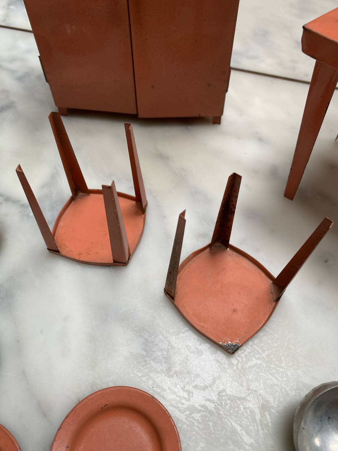 Old metal doll furniture from the 50s