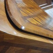 Louis XV period curved secretary desk in marquetry, circa 1750