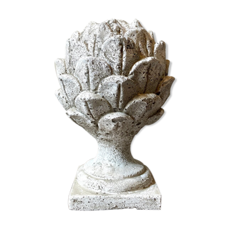 Ornamental artichoke in bleached concrete