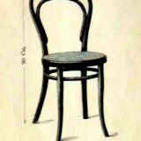 Set of 5 Thonet chairs N°14 1/2 circa 1910 perfect cannages