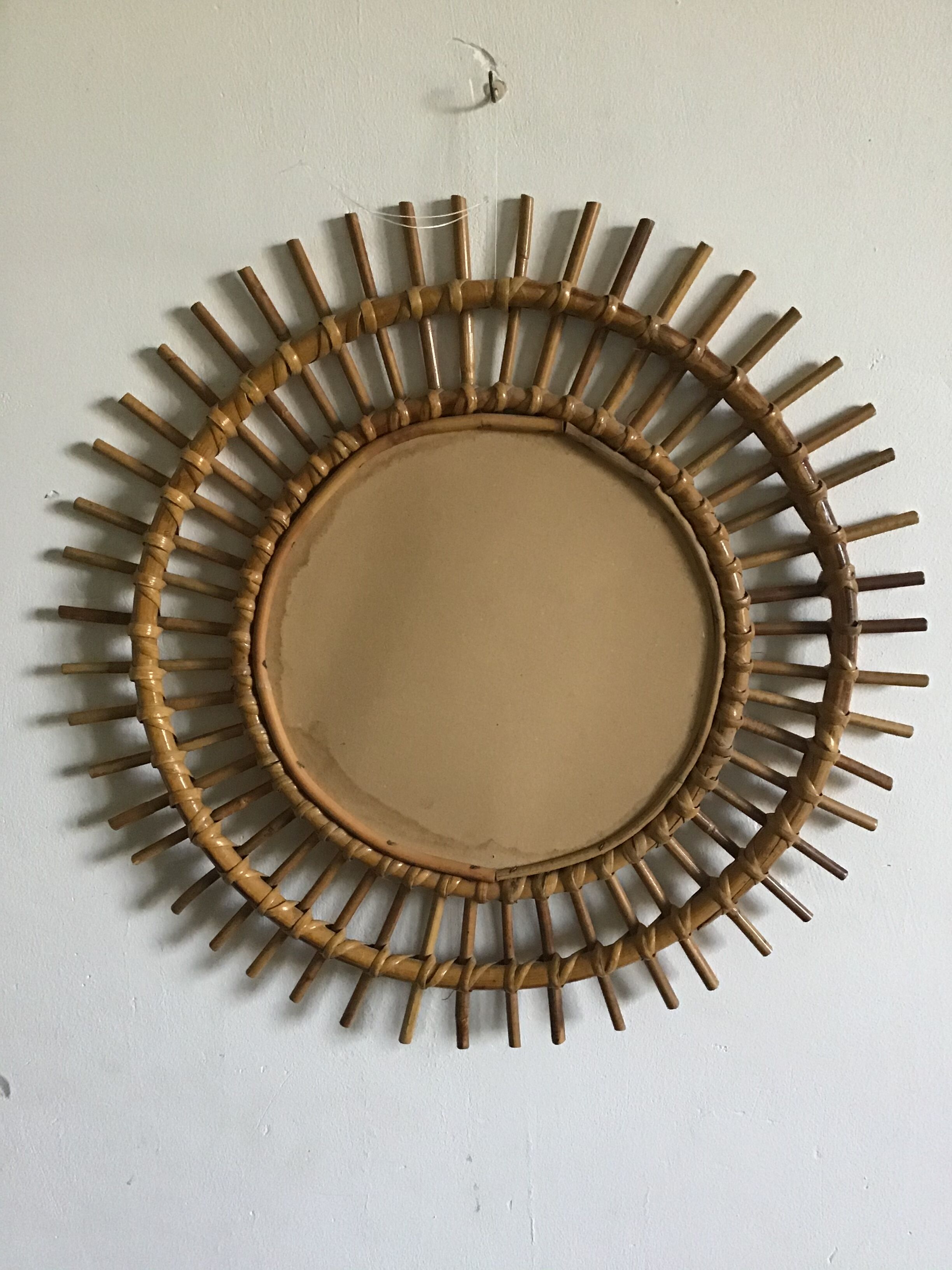 Mirror rattan sun 70s - 49cm