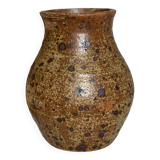 Vintage pyrite stoneware vase 1970