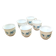 Set of 6 coffee cups model Véronica, forget-me-not