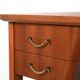 Scandinavian mahogany desk with brass handles