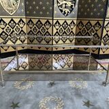 Table basse 1970 métal doré