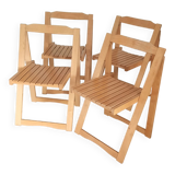 Vintage wood folding chairs