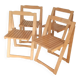 Chaises pliantes bois vintage