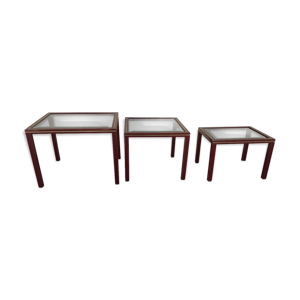 Set de 3 tables gigognes - pierre