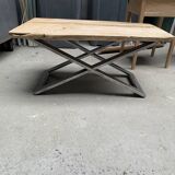 Table basse en bois et métal