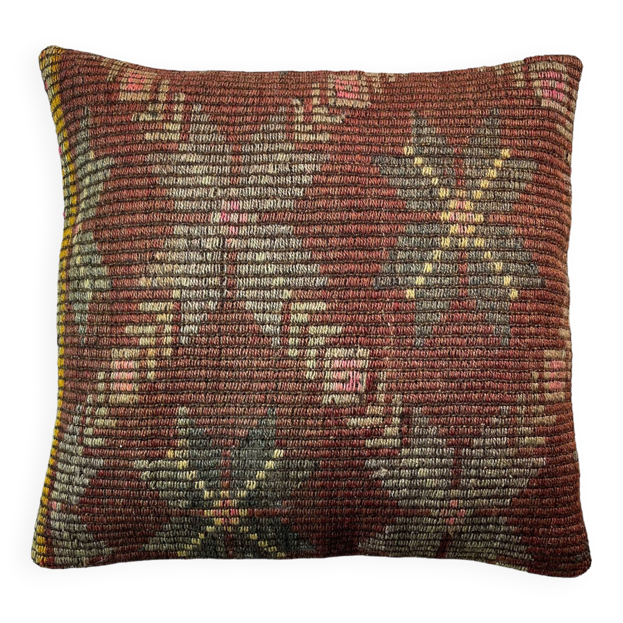 Vintage turkish kilim cushion cover , 55 x 55 cm