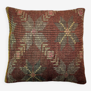 Housse de coussin kilim turc vintage, 55 x 55 cm