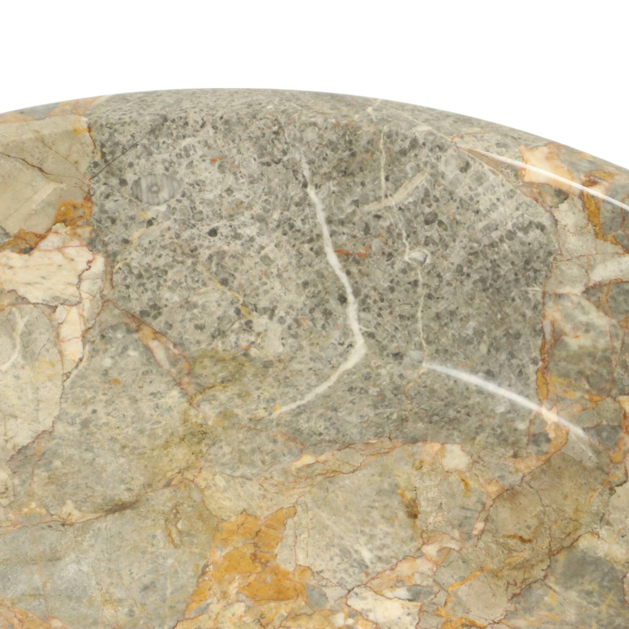 Heavy Large Marble Fruit Bowl XL Natural Stone 40cm