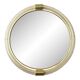 Venetian Round Murano Glass Wall Mirror with Torgiglione-Torchon Design, Ba