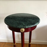 Empire style pedestal table with marble