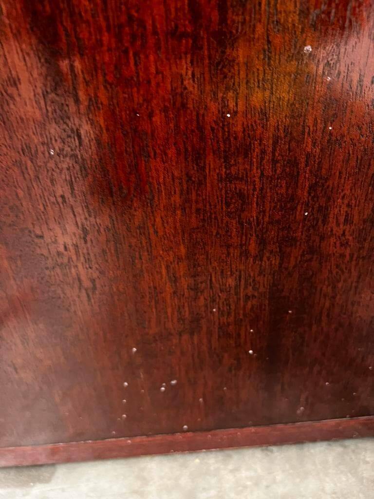 Vintage shallow wooden cabinet/shelf