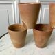 Set of 5 glasses / coffee cups in stoneware handmade 70s