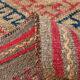 3x9 red & blue herki vintage runner rug 92x286cm