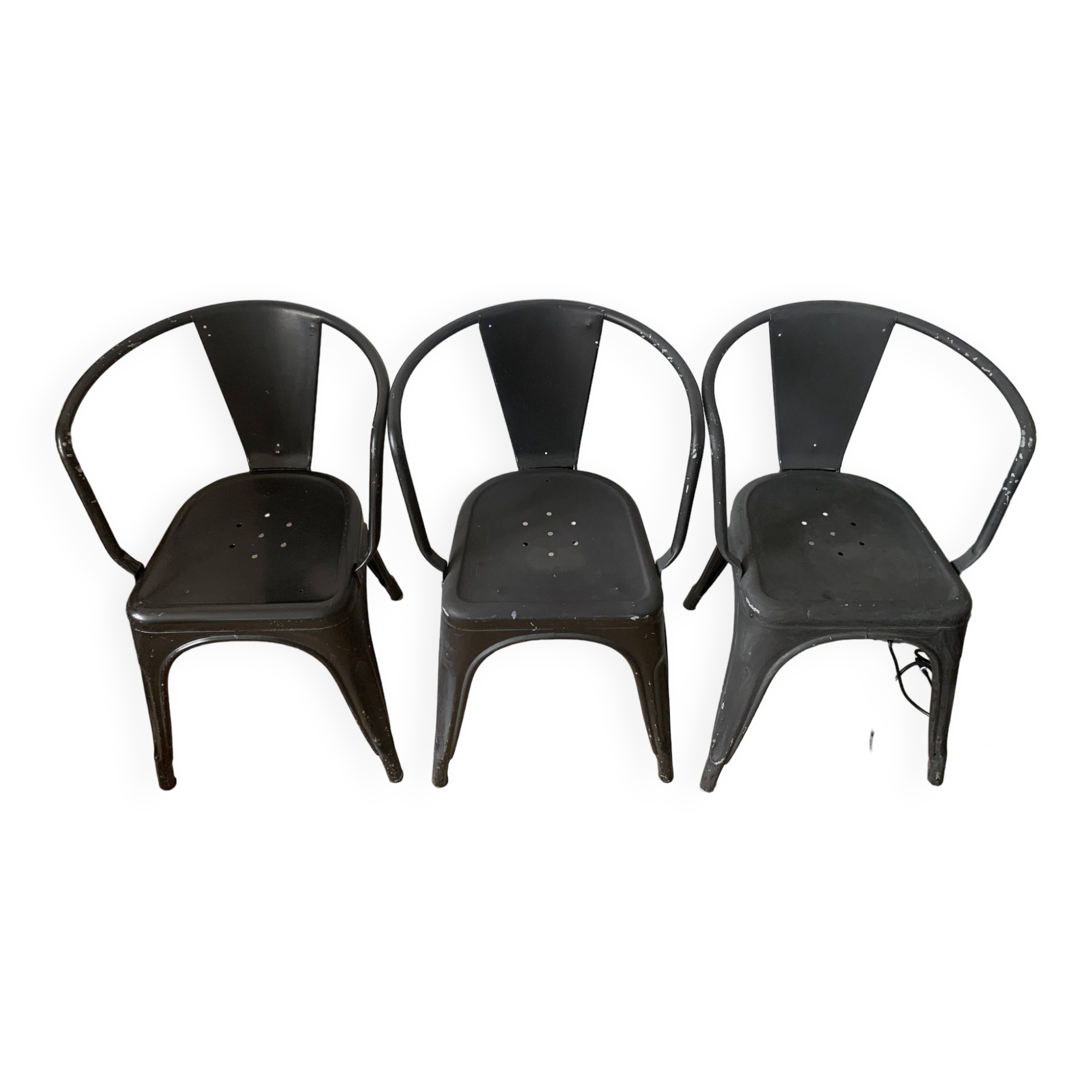 Lot de 3 fauteuils type TOLIX A56