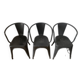 Set of 3 TOLIX A56 type armchairs