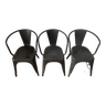Lot de 3 fauteuils type TOLIX A56