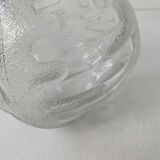 Pair of old round pendant lamps 15 cm vintage