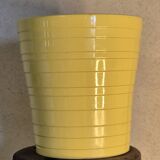 Yellow cachepot vase