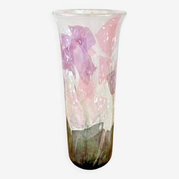 Vase tube en Verre Isle of Wight Glass