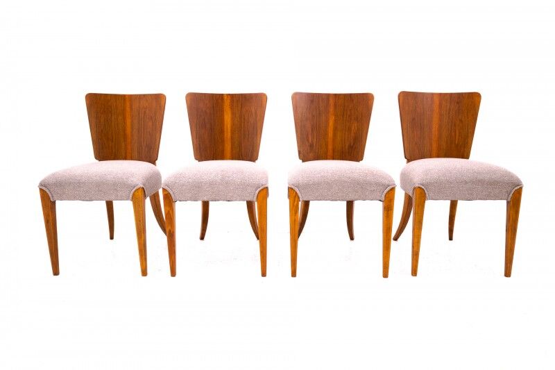 Set of 4 chairs designed by J. Halabala, 1930s.