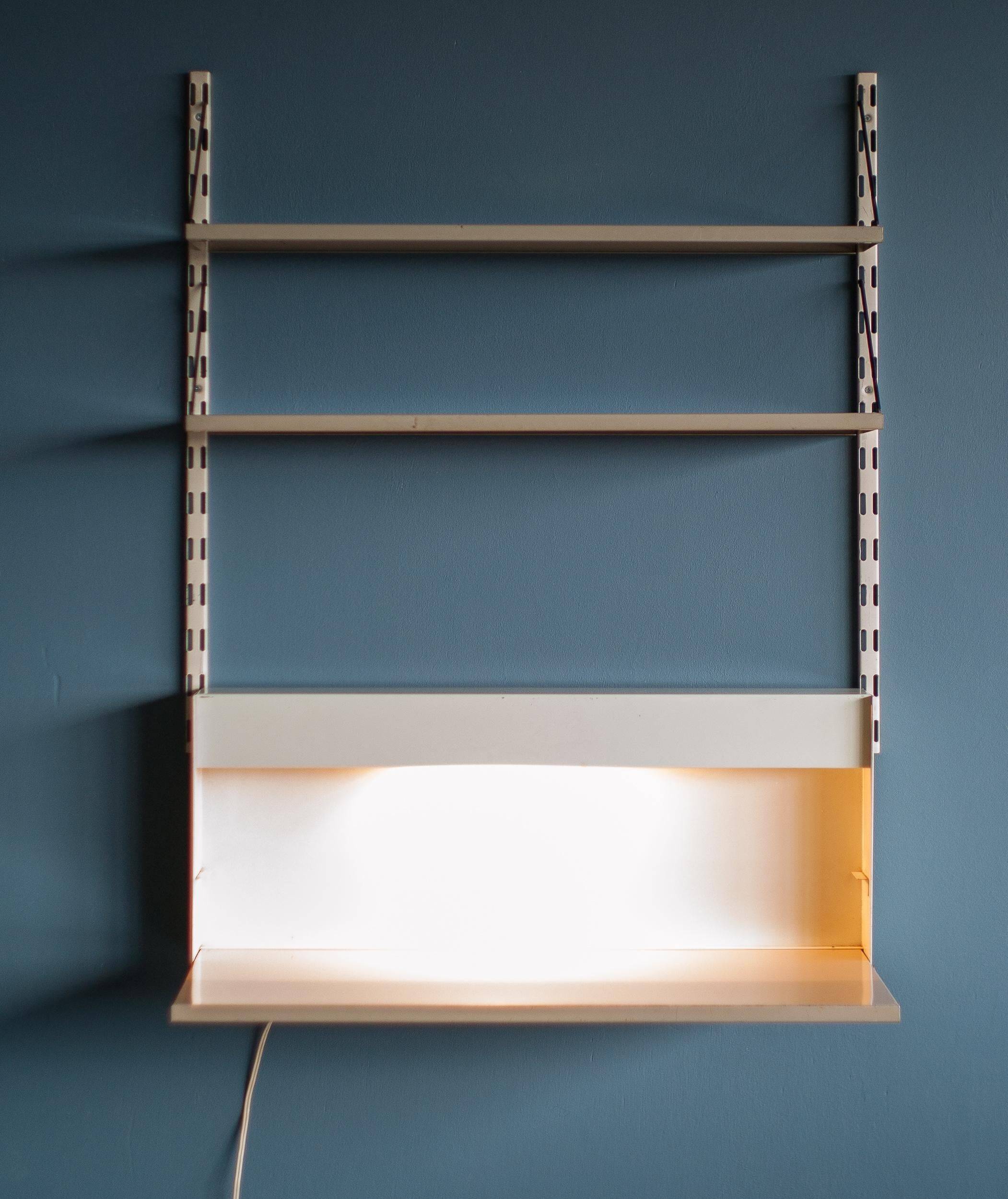 Pilastro Wall Secretary with Integrated Light - Dutch Mid-Century Modern