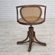 1950s, swivel armchair, bent wood, furniture mesh.