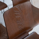 Suite of 6 scandinavian design chairs