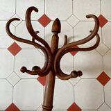 Porte-manteau perroquet bois courbé ancien
