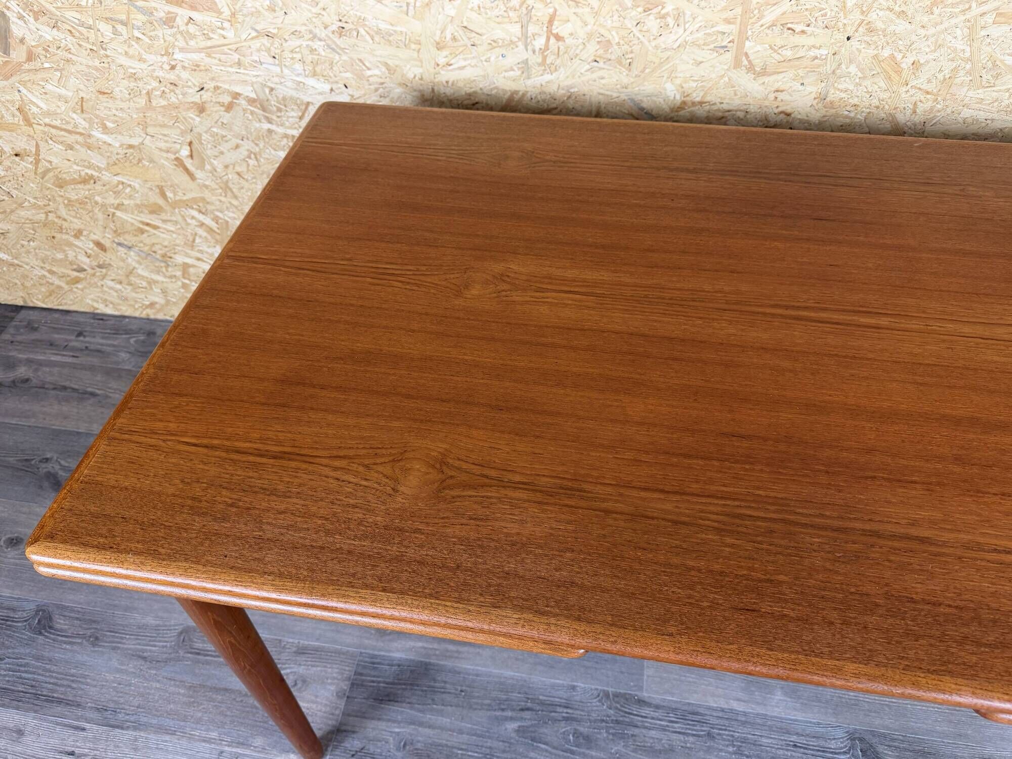 1960s 1970s Teak Extendable Dining Table Made in Denmark Danish Design