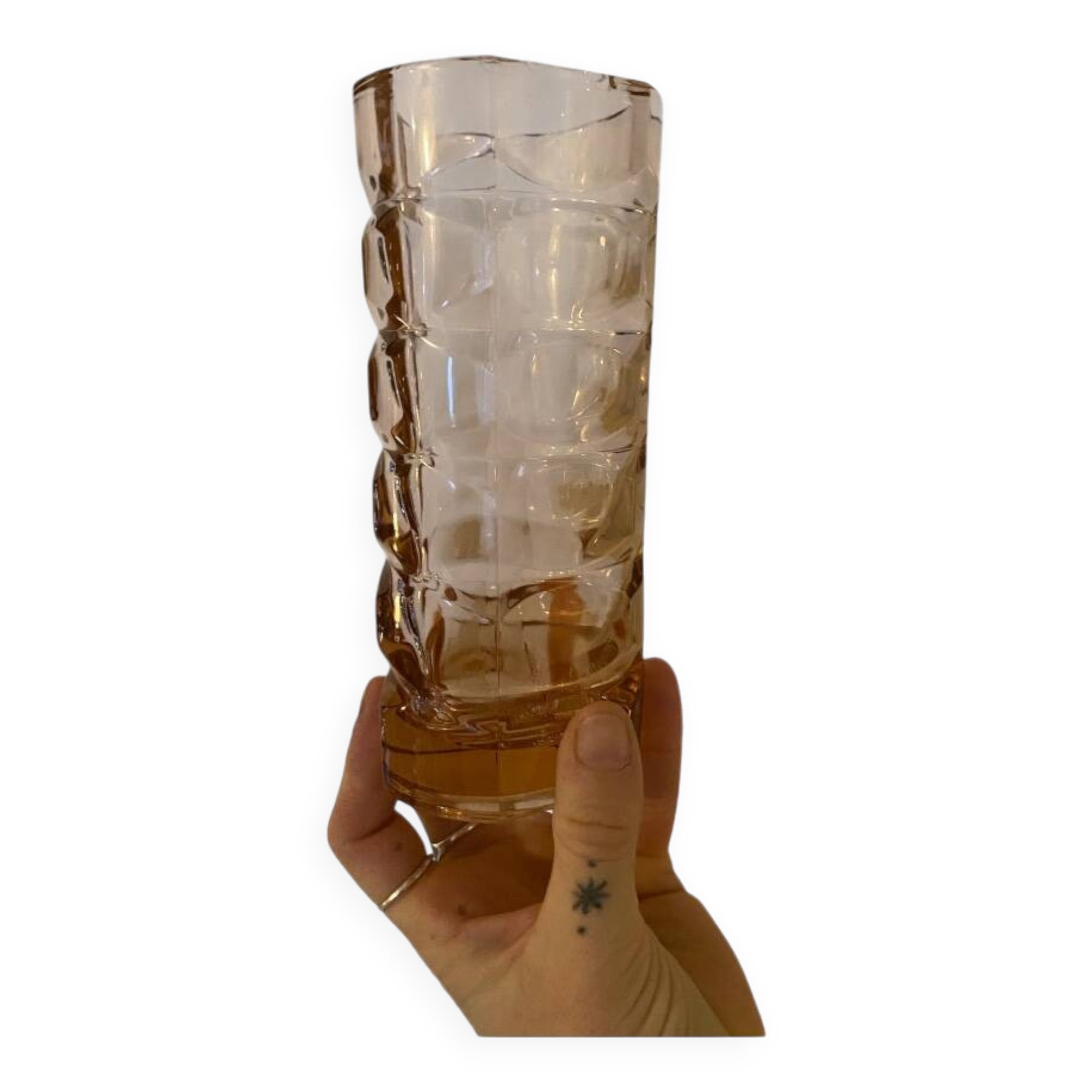 Vintage Art Deco style Rosaline vase by Luminarc