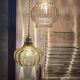 Vintage amber cascading suspension globes